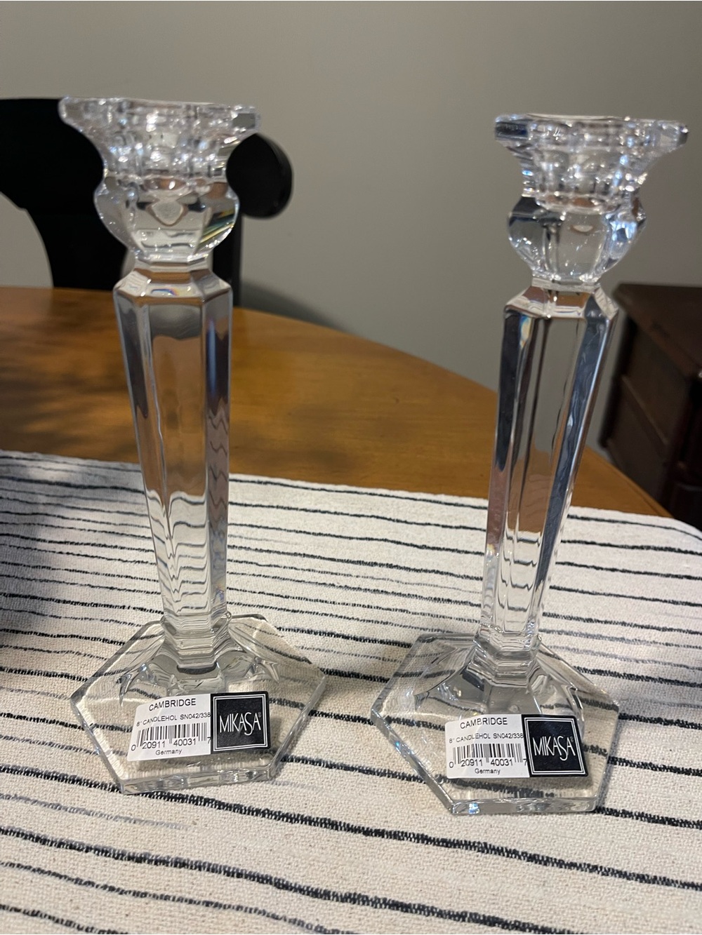 Mikasa crystal Candle Holders Set of 2